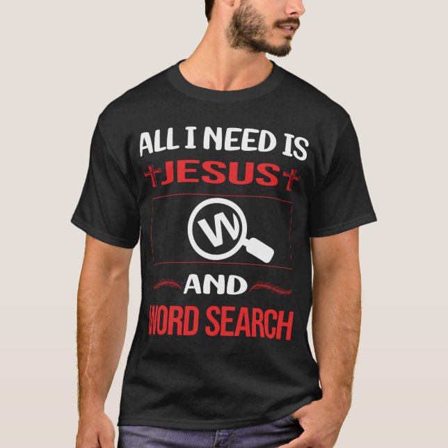 T-shirt Funny Jesus Word Search (Devant)