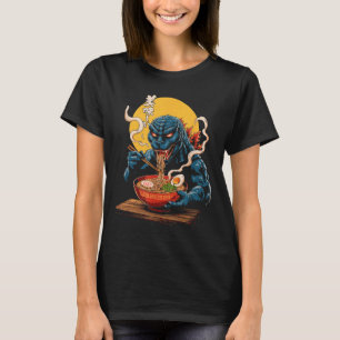 T-shirt Funny Kaiju Manger Ramen japonais Monster Lover Bi