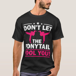 T-shirt Funny Karate Girls Karate Kick Martial Art