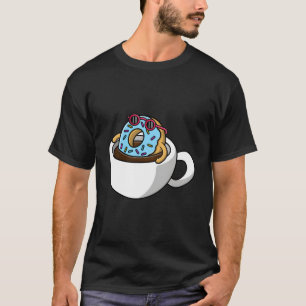 T-shirt Funny Kawaii Donut Coffee Lover Foody Alimentation