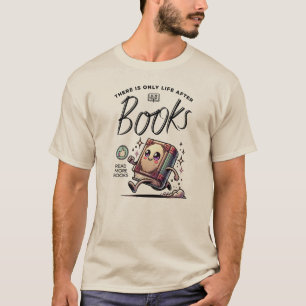 T-shirt Funny Kawaii Livre avec devis Lire plus de livres