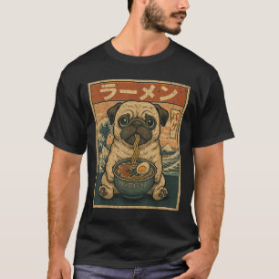 T-shirt Funny Kawaii Ramen Carlin Japonais Nouilles Carlin