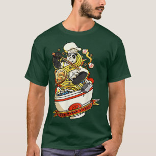 T-shirt Funny Kawaii Ramen nouilles Panda Chef Costume Jap