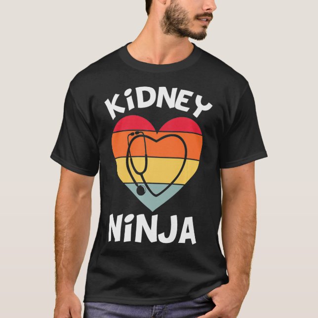 T-shirt Funny Kidney Cadeau Rétro Néphrologie Infirmière N (Devant)