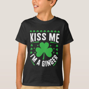 T-shirt Funny Kiss Me I'm A Ginger Irish Family St Patrick