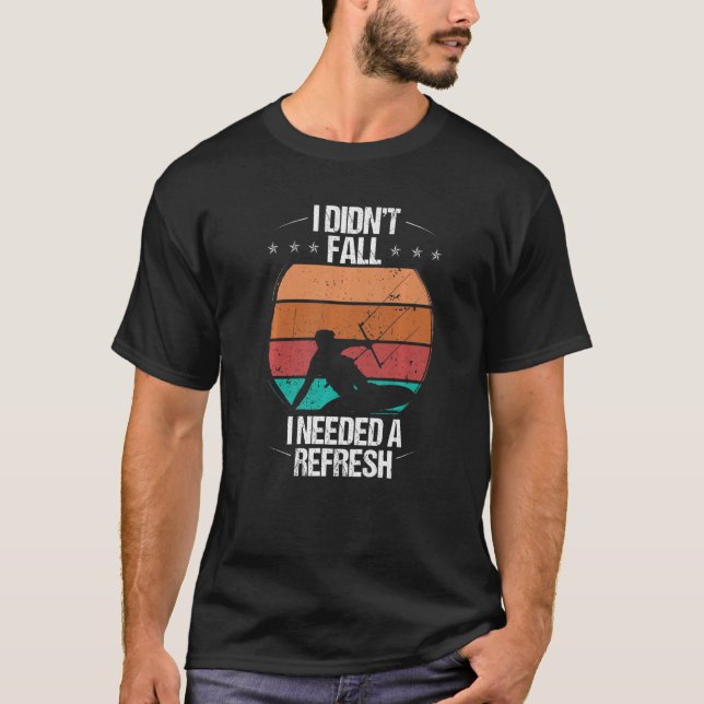T-shirt Funny Kiteboarder Design I didnt Fall Humor Kitesu (Devant)
