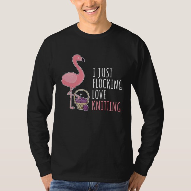 T-shirt Funny Knitting Word Play Knitting Wool Yarn Cute C (Devant)