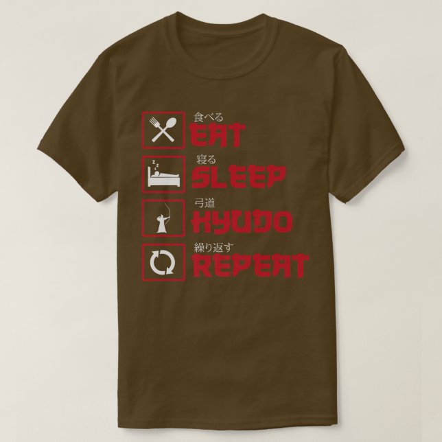 T-shirt Funny Kyudo Apparel Japonais Tir à l'arc Samouraï  (Design devant)