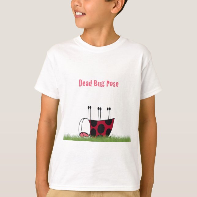 T-shirt Funny Ladybug Dead Bug Yoga Pose (Devant)