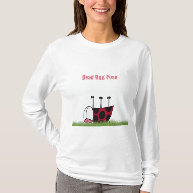 T-shirt Funny Ladybug Dead Bug Yoga Pose (Devant)