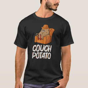 T-shirt Funny Lazy Day Canapé Pommes de terre