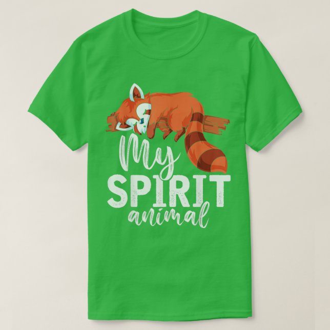 T-shirt Funny Lazy Red Panda Mon Esprit Animal (Design devant)