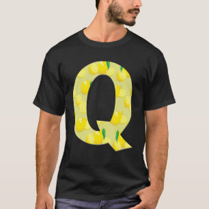 T-shirt Funny Lemon Initial Lettre Monogramme Q Girls