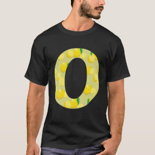 T-shirt Funny Lemon Initial Monogramme Lettre O Girls