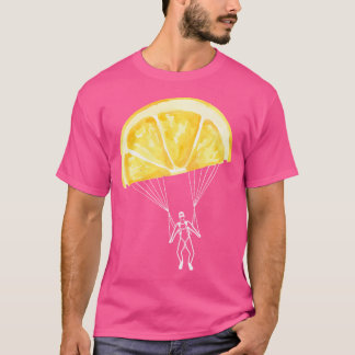 T-shirt Funny Lemons Summer Sun Skydiving Parachute