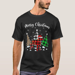 T-shirt Funny Leopard Buffalo Plaid English Bulldog Christ
