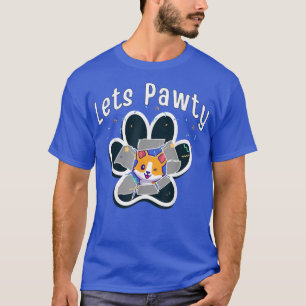T-shirt Funny Lets Pawty Anniversaire Corgi Outfit Enfant 