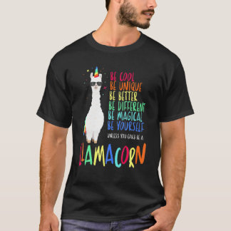 T-shirt Funny Llamacorn Funny mignon Llama Unicornes Dabin