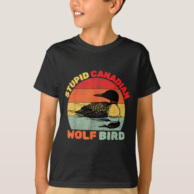 T-shirt Funny Loon Bird Humor Stud Canadian Wolf Bird  (Devant)