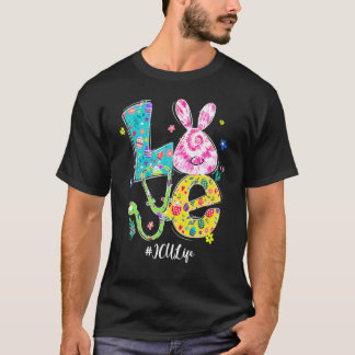 T-shirt Funny Love Bunny Icu Nurse Easter Day Nursing Stet