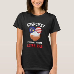 T-shirt Funny Malaysia Exercice Rice Équipement Hommes Fem