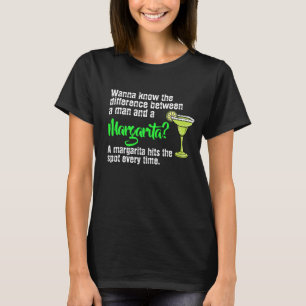 T-shirt Funny man and a margarita hit the spot spoof T-shi
