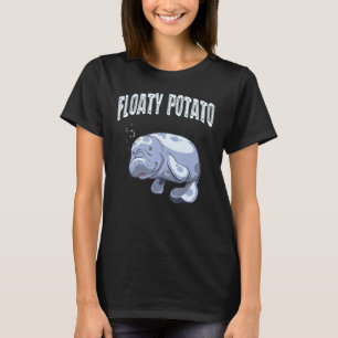 T-shirt Funny Manatee Sea Animal Floatte Pomme de terre Aq