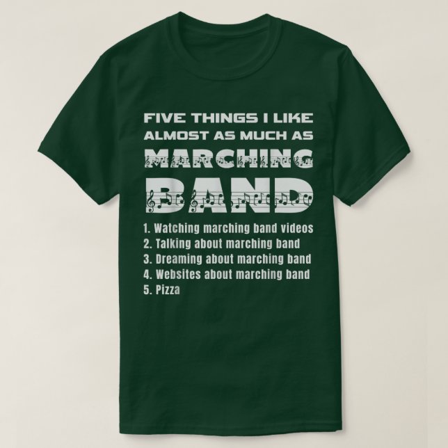 T-shirt Funny Marching Band Pizza Lover Directeur Jo (Design devant)