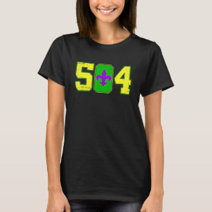 T-shirt Funny Mardi Gras 504 Party Nouvelle-Orléans Louisi