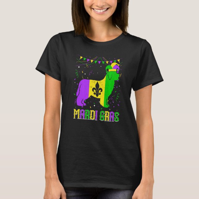 T-shirt Funny Mardi Gras Newfoundland Dog Dad Mom Mardi Gr (Devant)