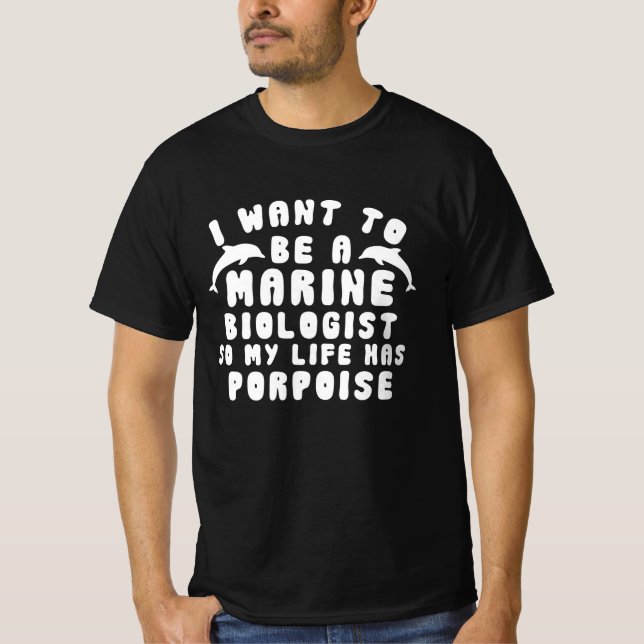 T-shirt Funny Marine Biologist Porpoise Cute Future Marine (Devant)
