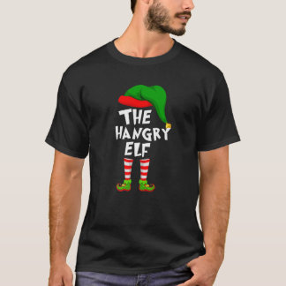 T-shirt Funny Matching Family Christmas The Hangry Elf