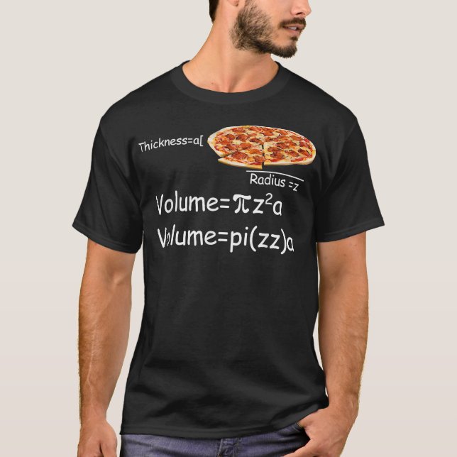 T-shirt Funny Math and Pizza equation Funny Math and Pizza (Devant)