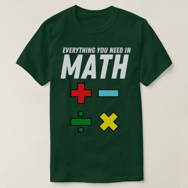 T-shirt Funny Math cite Mathématique Enseignant (Design devant)
