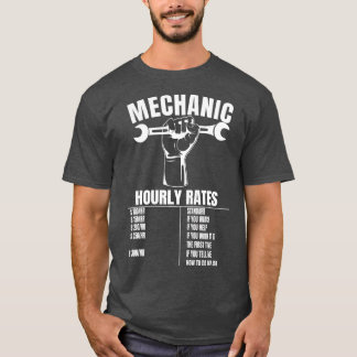 T-shirt Funny Mécanique Taux horaire Cadeaux Taux de main-