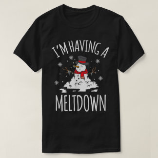T-shirt Funny Melting Snowman Christmas Humor Design