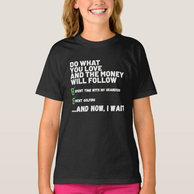 T-shirt Funny  Mens Womens Christian Prayed Went Golfing   (Devant)