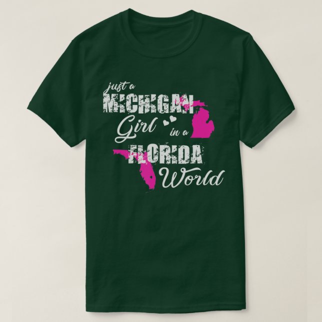 T-shirt Funny Michigan Shirts Juste une fille du Michigan  (Design devant)