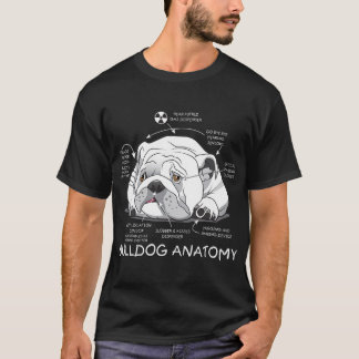 T-shirt Funny mignon Français Bulldog Anatomie Chien Biolo