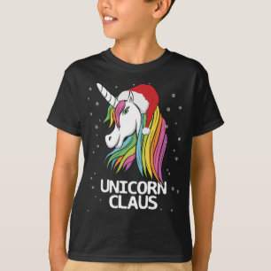 T-shirt Funny mignon Noël Unicorne Claus Père Noël