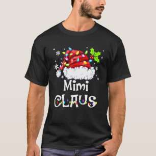T-shirt Funny Mimi Claus Pajamas de Noël Père Noël