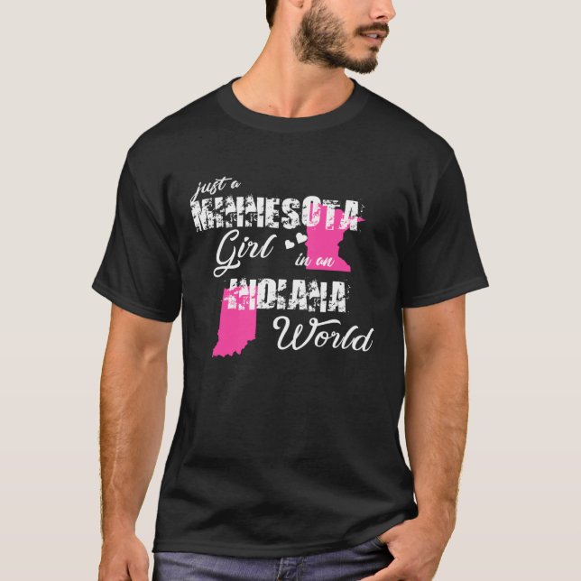 T-shirt Funny Minnesota Shirts Just a Minnesota girl in an (Devant)