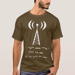 T-shirt Funny Morse Code I LOVE HAM RADIO Shortwave Cadeau