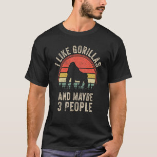 T-shirt Funny Mountain Gorilla Design Art Graphic Mountain
