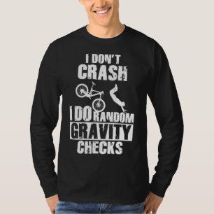 T-shirt Funny MTB Crash - Gravity Checks VTT