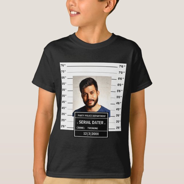 T-shirt Funny Mugshot Ster  (Devant)