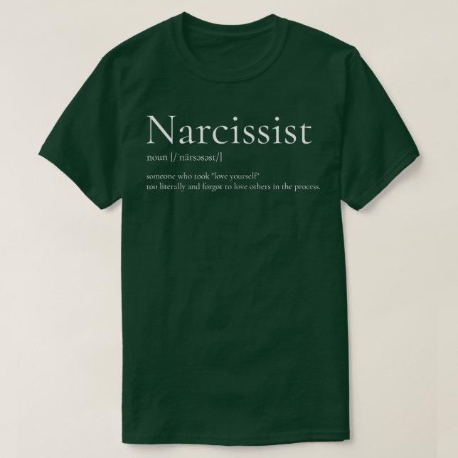 T-shirt Funny Narcissist et désarmer le papillon narcissiq (Design devant)