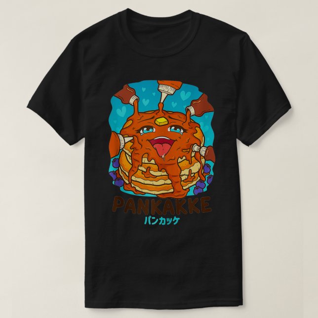 T-shirt Funny Naughty Foodie Pun Kawaii Pankakke Japonais (Design devant)