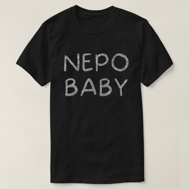 T-shirt Funny Nepo Baby Parties scintillant (Design devant)