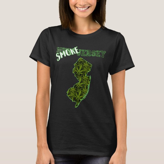 T-shirt Funny New Jersey Weed Weed Culture  (Devant)